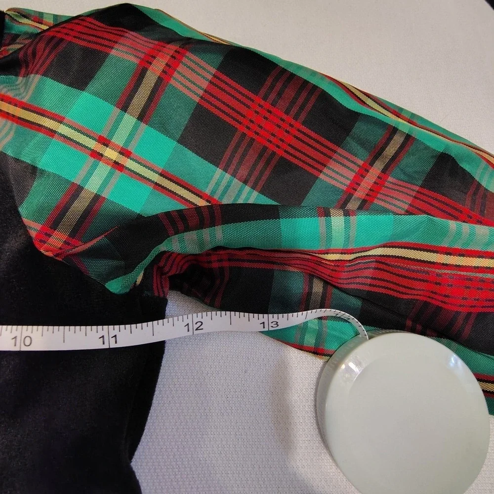 Vintage 1980s Martha's Too Girls‎ 4 Plaid Tiered Christmas Party Dress
